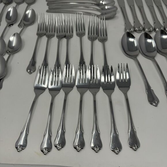 51 Pc Towle Supreme Cutlery Stainless Japan Flatware Set - Picture 2 of 10